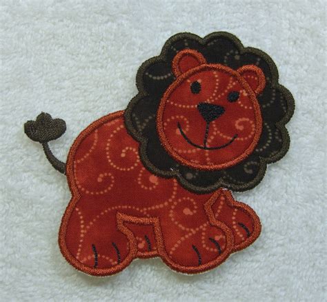 Lion Patch Fabric Embroidered Iron On Applique Patch Ready To