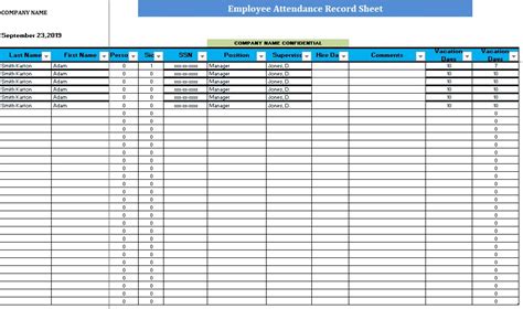 Attendance Tracker Excel Excel Templates