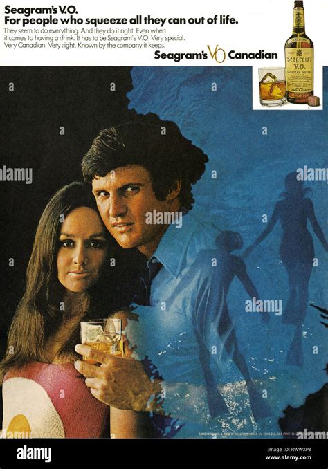 1970s Usa Seagrams Magazine Advert Stock Photo Alamy