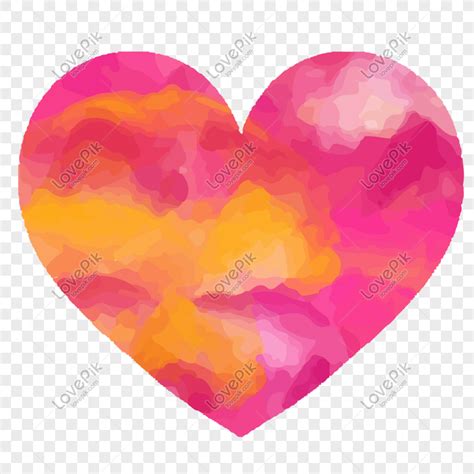 Vector Illustration Hand Drawn Watercolor Love Png Picture And Clipart