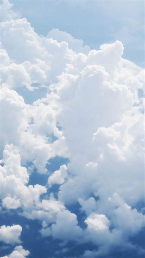 Sky Wallpaper Puffy Clouds Baby Blue Sky Android Wallpaper Supportive