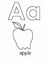 Coloring Apple Abc Learning Sky sketch template