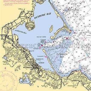 Massachusetts Duxbury Bay Nautical Chart Decor Nautical Chart