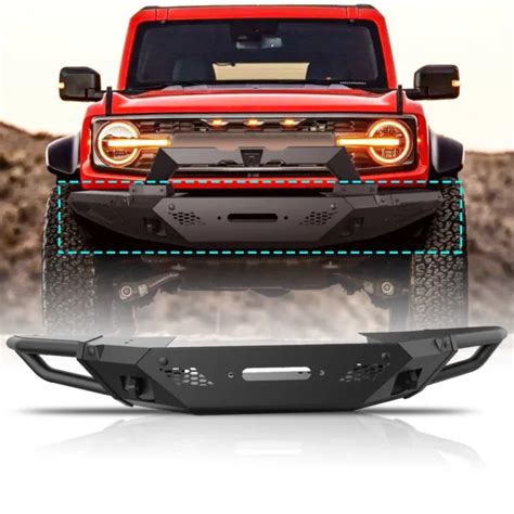 Full Width Modular Front Bumper For 2021 2022 2023 Ford Bronco Wo