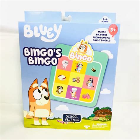 Bluey Bingos Bingo Game School Friends Match Pictures Of Bluey