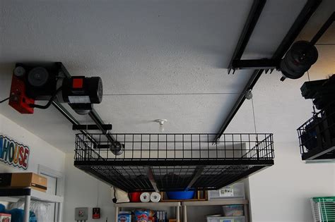 Ceiling Storage Lift Raises 500 Pounds Of Your Items To Ceiling Of