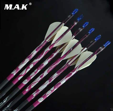 Buy 6 Pcs 30 Inches Pure Carbon Arrows Spine 400