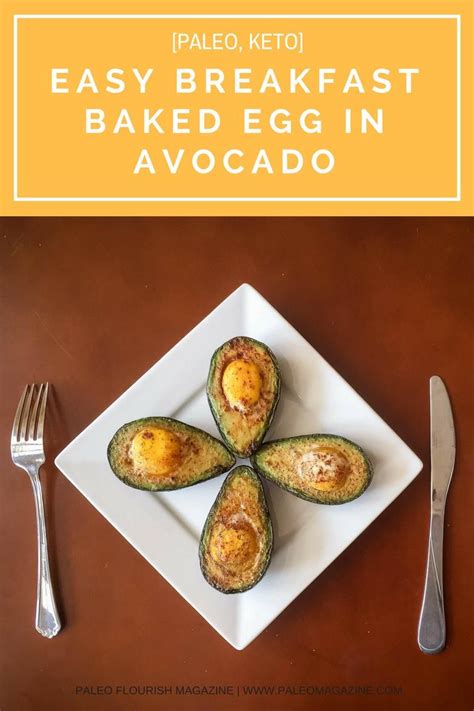 Easy Breakfast Baked Egg In Avocado Recipe Paleo Keto Breakfast