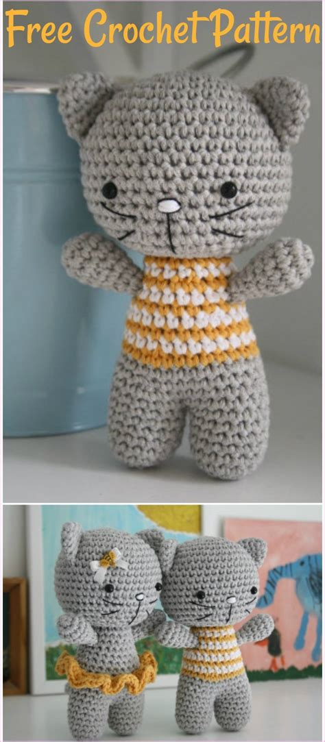 45 easy free crochet cat patterns 2023
