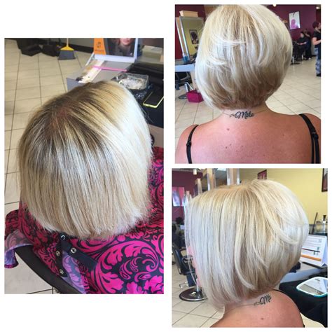 It still uses stacked layers in the back. Before on left. After on right. Platinum blonde inverted ...