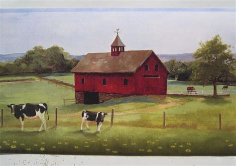 Free Download Details About Wallpaper Border Farmstead Red Barns Farm