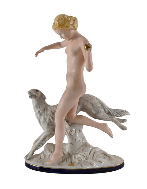 Art Deco Royal Dux Bohemia Porcelain Nude Statue Barnebys
