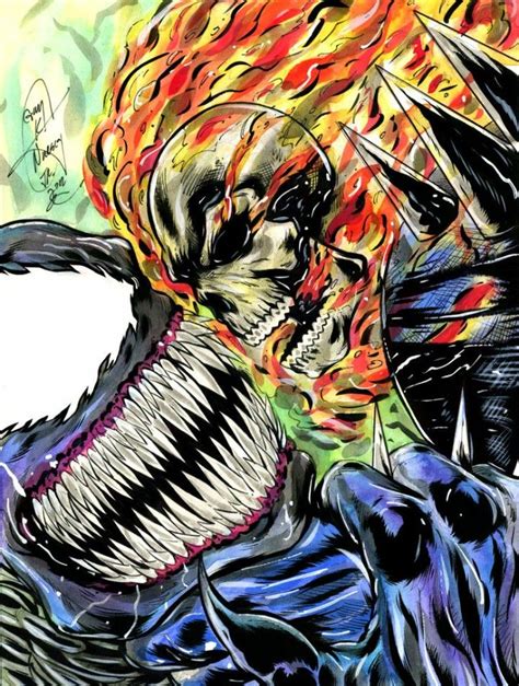 Ghost Rider Vs Venom Spidermanvsghostrider Ghostridervsvenom