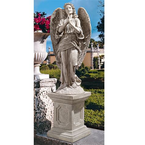 Design Toscano Grand Basilica Praying Angel Garden Statue And Reviews