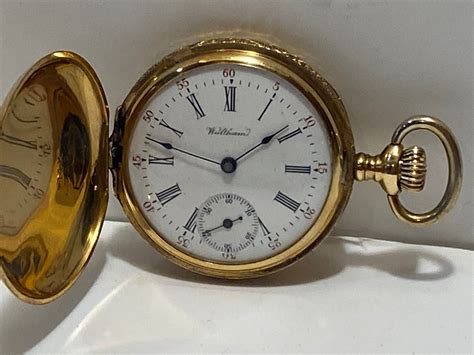 Vintage 14k Solid Gold American Waltham Watch Co Pocket Watch Etsy