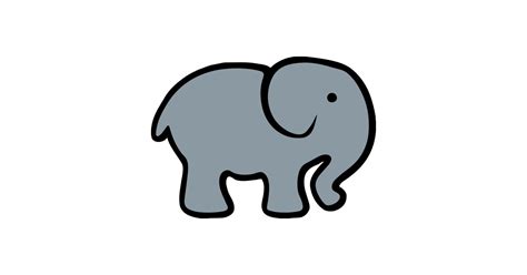 Cute Baby Elephant Cartoon Drawing Free Download On