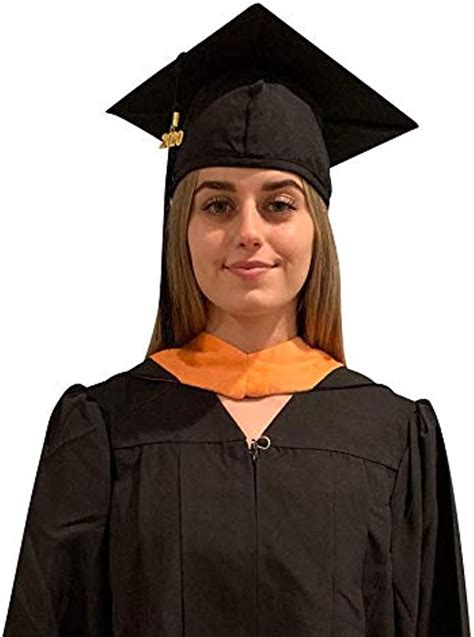 Masters Graduation Black Cap Gown And Hood Full Master Grad Package