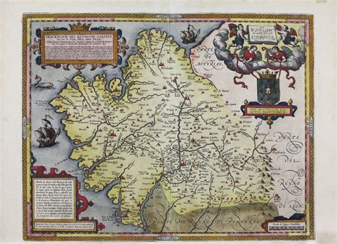 Mapa Do Reino De Galicia De 1603 é Considerado Como O Primeiro Mapa