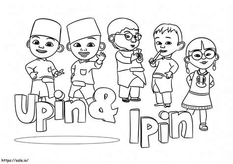 Upin Ipin And Friends Coloring Page