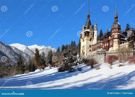 Winter At The Peles Castle Romania Editorial Stock Image Image Of