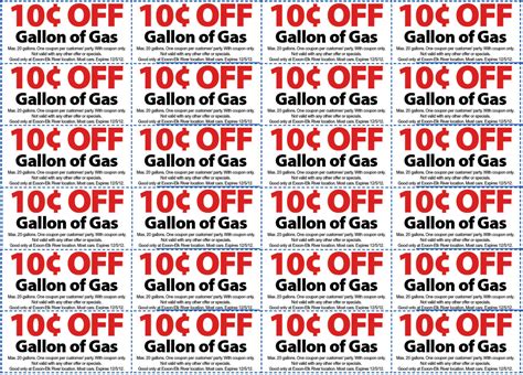 Printable Gas Coupons 2018 Tutoreorg Master Of Documents