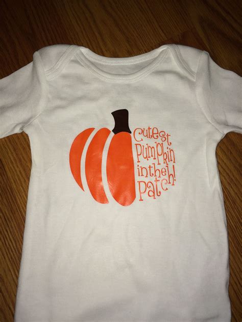 Cutest Pumpkin In The Patch Kids Fall Shirt Heat Transfer Vinyl