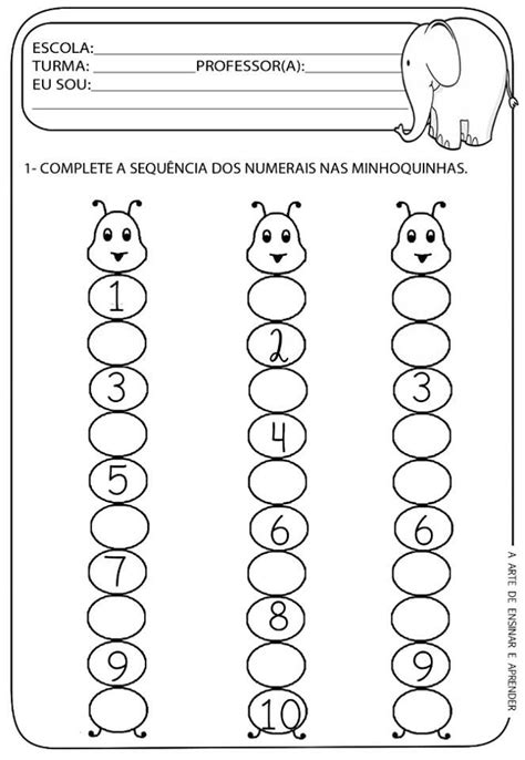 Image Result For Fichas Pré Escolar Números Atividades De Matemática
