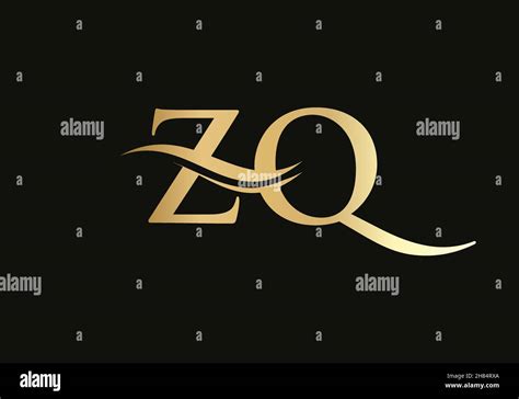 Logotipo Zq Moderno Para La Marca De Lujo Vector Inicial Del Diseño