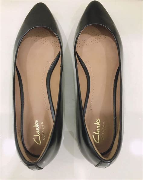 Clarks Corabeth Abby Black Leather Womens Fashion Shoes On Carousell
