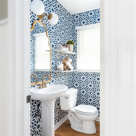 Bold And Bright Powder Room Transitional Powder Room Chicago By
