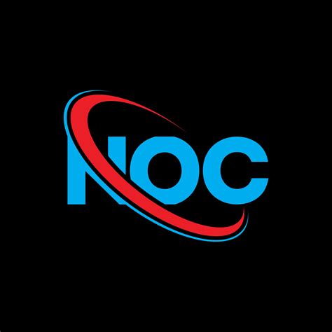 Logotipo De Noc Letra Noc Diseño Del Logotipo De La Letra Noc