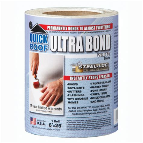 Quick Roof Ubw625 Ultra Bond With Steel Loc Adhesive 6 X 25 White