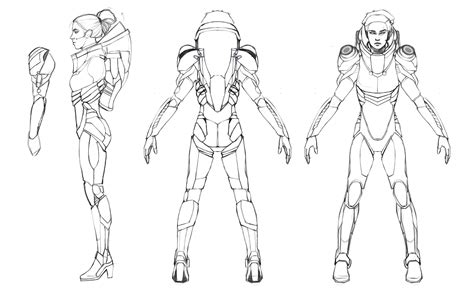 Sci Fi Female Turnaround Concept Cookie Character Model Sheet