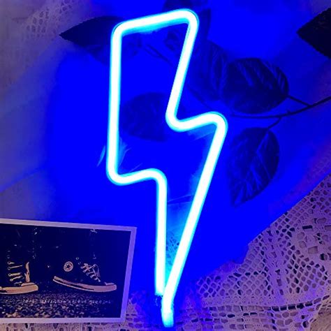 Protecu Lightning Bolt Neon Lights Neon Signs For Wall