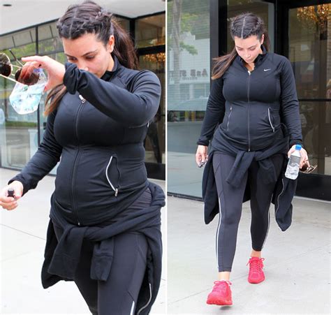 pregnant kim kardashian leaving the gym pictures celebrities nigeria