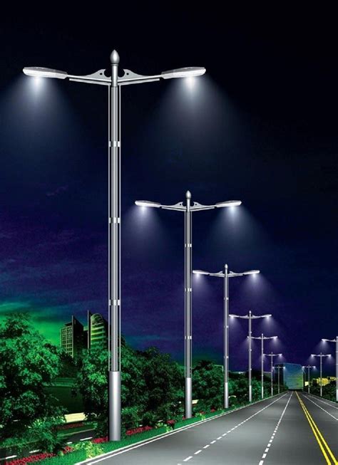 Mild Steel 10 Meter Dual Arm Street Light Pole At Rs 10500piece In