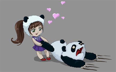 Funny Girl Love Panda Wallpaper 2560x1600 25105