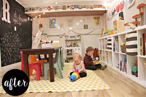 Check out our best playroom decor guide and get insight from other moms on storage and furniture you need. A Whimsical Basement Playroom - Project Nursery