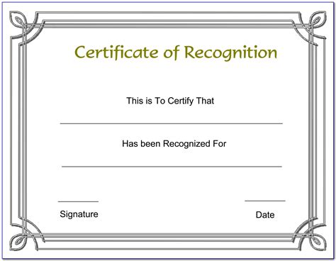 Deped Cert Of Recognition Template Recognition Certificate Template