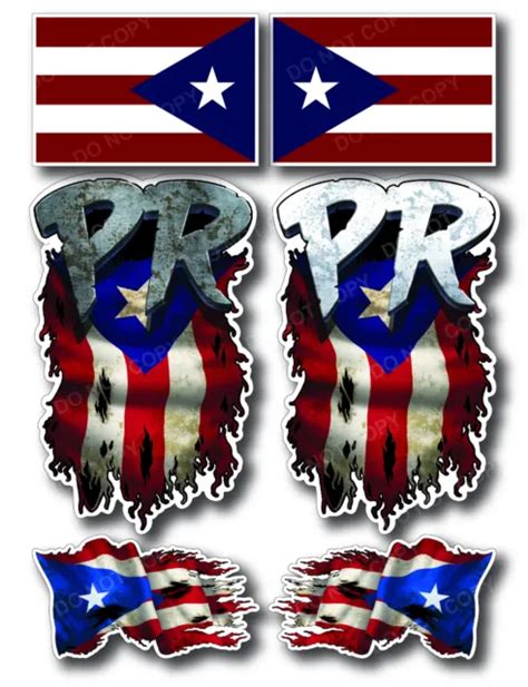 Puerto Rico Flag Decal 3m Sticker Immigrant Car Truck Window Bumper