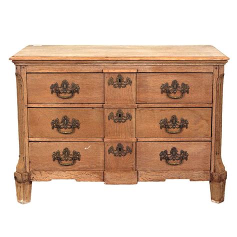 19th Century Belgian Hand Carved Oak Commode For Sale At 1stdibs