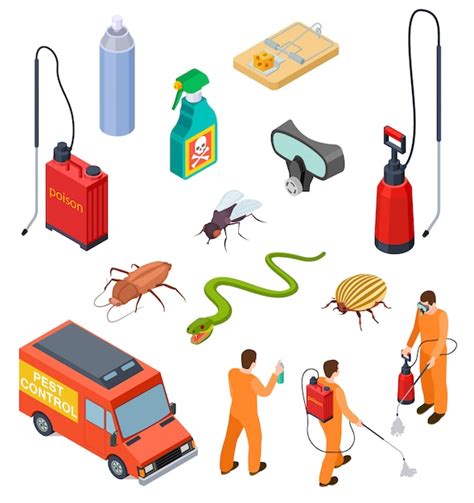 Premium Vector Pest Control Isometric Insect Fumigation Rodent