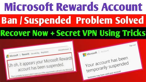 Microsoft Rewards Account Suspended Microsoft Rewards Ban Problem