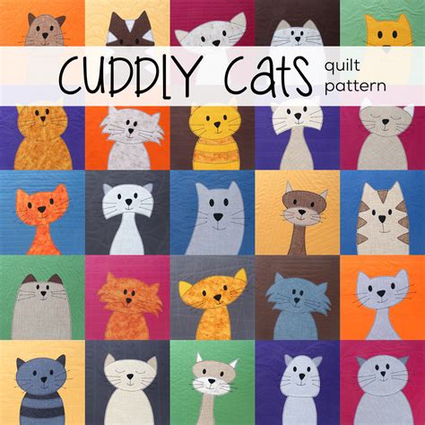 Cats Applique Quilt Pattern Is Here Shiny Happy World
