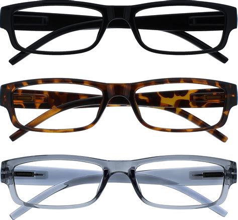 the reading glasses company unisex the reading glasses company black brown grey lightweight