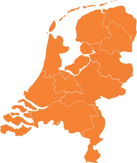 Nederland is the european section of the kingdom of the netherlands, which is formed by the netherlands, the netherlands antilles, and aruba. Kaart Nederland Oranje Clip Art at Clker.com - vector clip ...