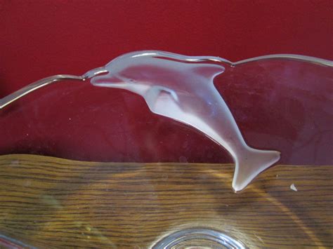 Lenox Crystal Frosted Dolphins Bowl Lenx The Antiquers Chest