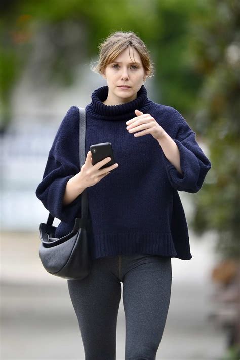 Elizabeth Olsen Style Out In Leggings In Los Angeles Celebrity Style