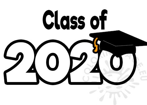 Color our free graduation coloring page that's perfect for the class of 2020. Free Class of 2020 Graduation - Coloring Page
