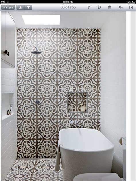 Geometric Tiles Bathroom Renos Laundry In Bathroom Tile Bathroom